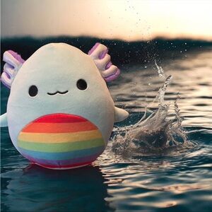 Rainbow axolotl Plush toy
